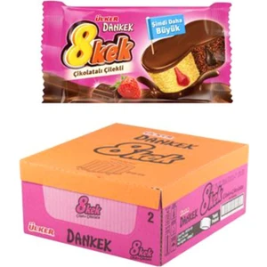 Dankek 8 Kek Çilekli Çikolatalı 55 gr 24'lü