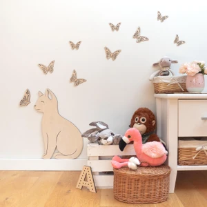 Home Trend 12 Adet Uçan Kelebek Çocuk Odası Ahşap Dekoru