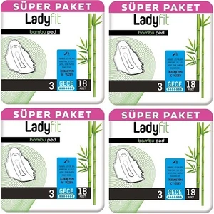 Bambu Ped Süper Gece 18 Li 4 Lü Set