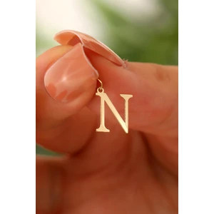 Sefa Gold 14 Ayar Altın N Harfi Harf Kolye Ucu