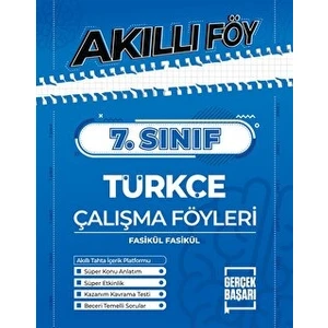 Gerçek Başarı Yayınları 7. Sınıf Türkçe Akıllı Föy