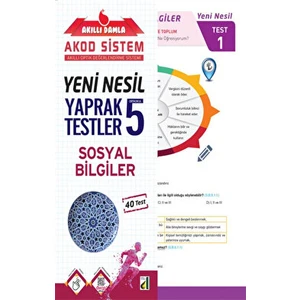 Damla Yayınevi Akıllı  Sosyal Bilgiler Yeni Nesil Yaprak Testler - 5. Sınıf