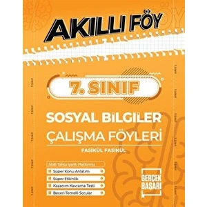 Gerçek Başarı Yayınları 7.Sınıf Sosyal Bilgiler Akıllı Föy