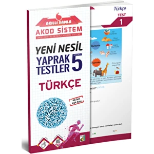 Damla Yayınevi Yeni Nesil Türkçe Yaprak Testler 5. Sınıf