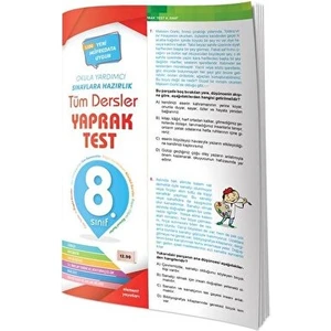8. Sınıf Tüm Dersler Yaprak Test