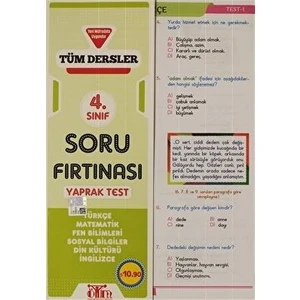 Karatay Yayınları 4. Sınıf Tüm Dersler Yaprak Test