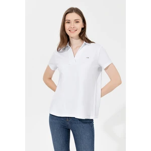 U.S. Polo Assn. Kadın Beyaz Basic T-Shirt 50253141-VR013