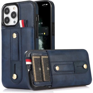 Xphone Store Xphone Store iPhone 11 Pro Max Için Cüzdan Tasarımlı Deri Telefon Kılıfı - Koyu Mavi (Yurt Dışından)