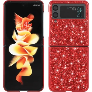 Xphone Store Samsung Galaxy Z Flip4 Kırmızı Için Glitter Powder Tpu Kasası (Yurt Dışından)