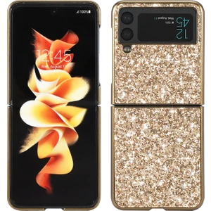 Xphone Store Samsung Galaxy Z Flip4 Altın Için Glitter Powder Tpu Kılıfı (Yurt Dışından)