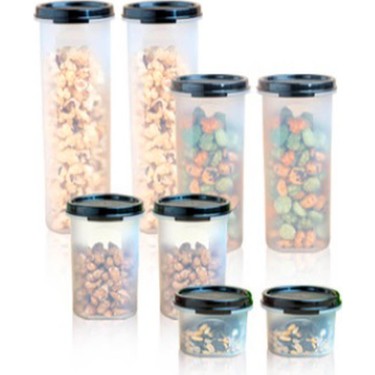 Tupper Ware 新品8点セット Tupperware Oval Yuvarlak Siyah 8 Li Set Esc Fiyatı