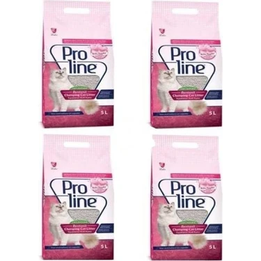 Pro Line Proline Doğal Topaklanan Baby Powder Kokulu Kedi Kumu 5 Lt 4