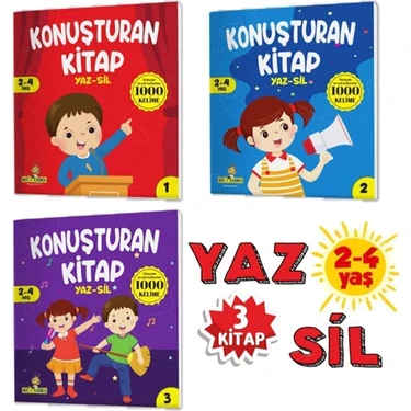 Yükselen Zeka Yayınları Konuşturan Kitap(Türkçe'de En Çok Kullanılan 1000 Kelime) (2-4 Yaş)