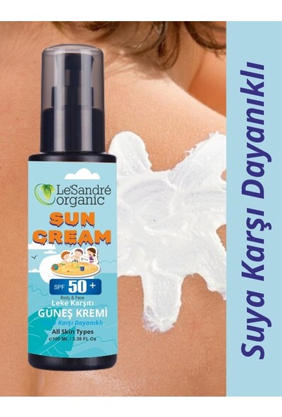 Le Sandre Organic Sun Cream Çocuk Güneş Kremi Çok Yüksek Koruma + Vitamin E Spf 50+ 100 ml