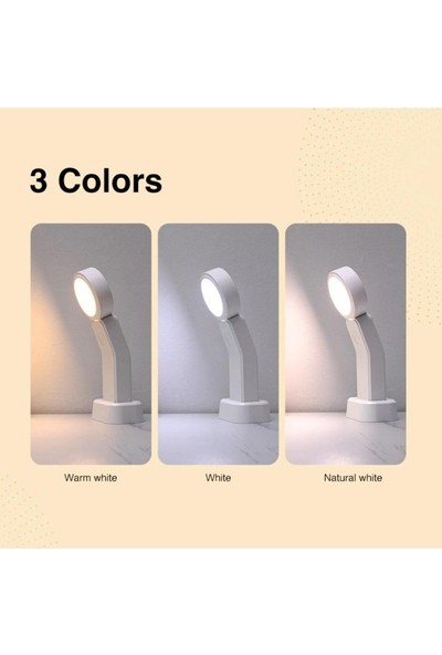 Mihgty 3 Renk Dokunmatik Şarjlı LED Işık Aydınlatma Masa Lambası El Feneri