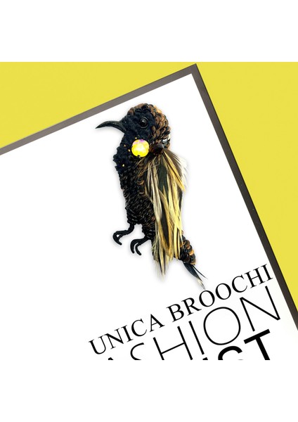 Unica Brooche Kuş Broş