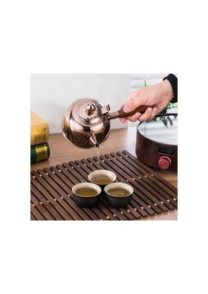 680 ml Çay Su Isıtıcısı Paslanmaz Çelik Çaydanlık Uzun Ahşap Saplı Isıya Dayanıklı Kaynar Çay Su Isıtıcısı Kahve Pot Su Isıtıcısı | Su Isıtıcılar fiyatları