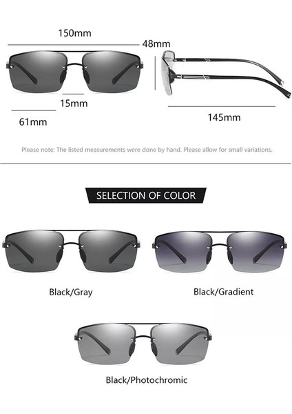 Dikdörtgen Güneş Gözlüğü - Fotokromik Gradyan Polarize UV400 Lens (Yurt Dışından) fırsatları