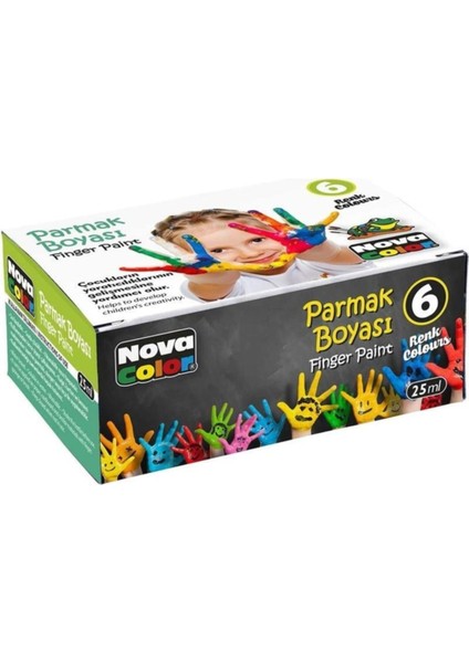 Nova Color Parmak Boyası 6 Lı