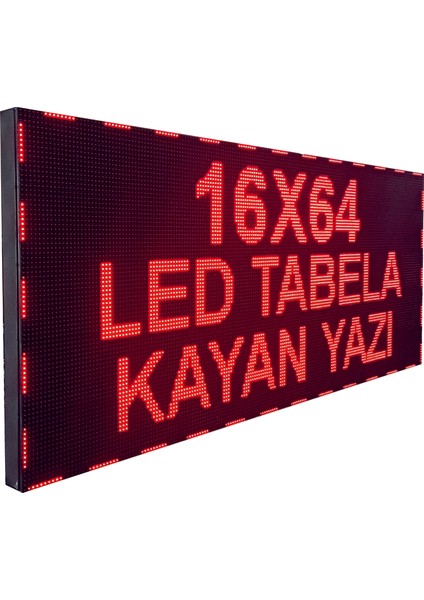 LED Tabela-Kayan Yazı 16X64CM-KIRMIZI