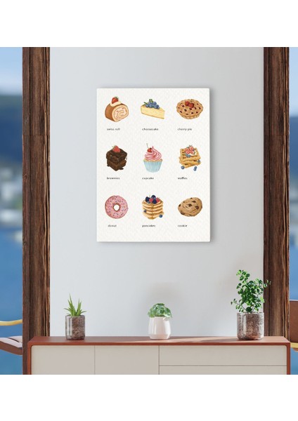 Gift Cafe & Bar & Restaurant Konseptli Kanvas Tablo 30X50CM-90