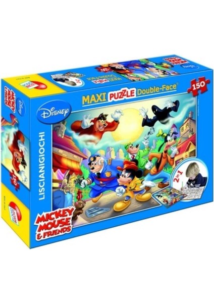 Lıscıanı - Disney Mickey Maxi Çift Yüzlü Yapboz - 150 Parça