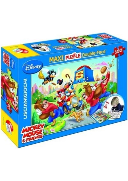 Lıscıanı - Disney Mickey Maxi Çift Yüzlü Yapboz - 150 Parça