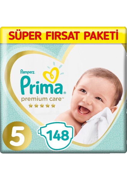 Premium Care 5 Beden Bebek Bezi 148'li