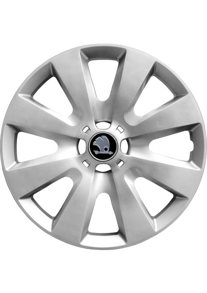 Skoda Citigo 15 Inç Jant Kapağı Amblemli Gri 4 Adet 1 Takım 110