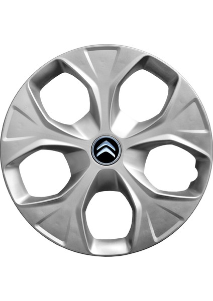 Citroen C Elysee 15 Inç Jant Kapağı Amblemli Gri 4'lü Set 113