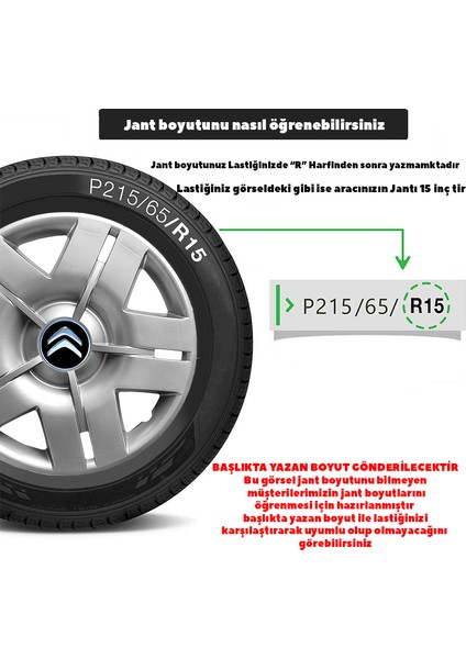 Citroen 13 Inç Jant Kapağı Amblemli Gri 4'lü Set 102 fırsatları