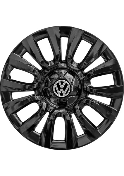 Volkswagen Caddy 15 Inç Jant Kapağı Amblemli Piano Black 4 Adet 1 Takım 206