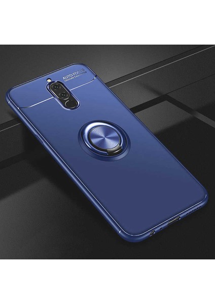 Huawei Mate 10 Lite Kılıf Yüzüklü Silikon Range - Mavi