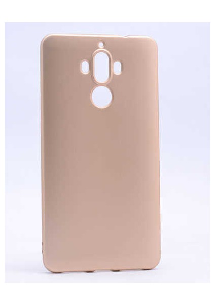 Huawei Mate 9 Kılıf Silikon Yumuşak Dokulu Premium- Gold