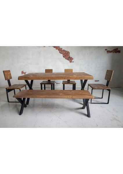 Masif Ahşap Yemek Masası 200*85 cm modelleri