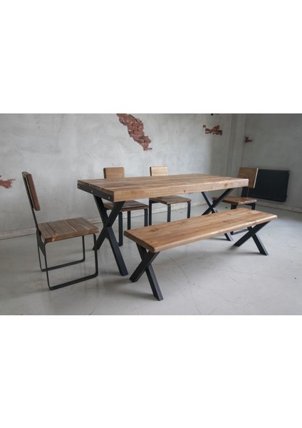Masif Ahşap Yemek Masası 200*85 cm fırsatları