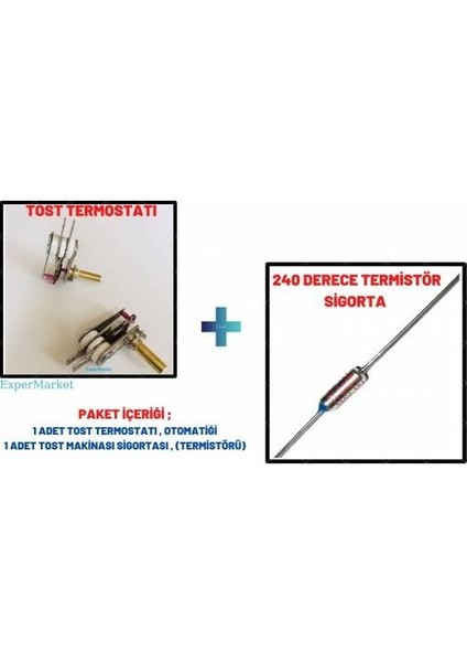 Korkmaz Granit Tost Makinası Termostatı 2.50cm Mil + Sigortası