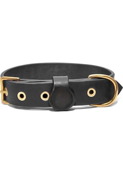 Tengri Handmade Deri Köpek Tasması Siyah L (46-55 Cm) Cl-Te-Bl-M