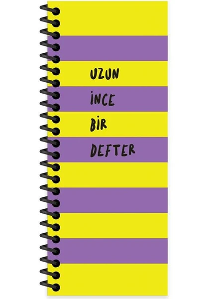 Keskin Color 8X21 Düz Uzun Ince Bir Defter - Mor