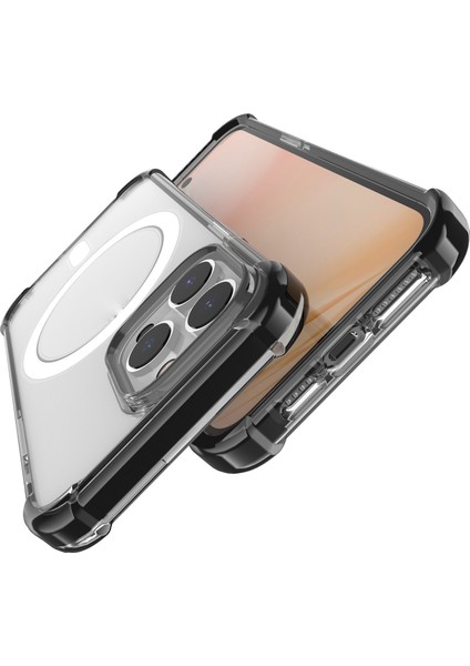 iPhone 14 Pro Için Magsafe Manyetik Akrilik Telefon Kılıfı - Gri - Siyah (Yurt Dışından) fiyatları
