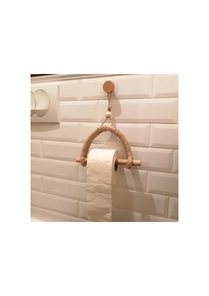 Ahşap Vintage Havlu Asılı Tuvalet Kağıdı Rulo Tutucu Halat Tutucu Ev Otel Banyo Mutfak Dekorasyon Malzemeleri Wc Rolouder | Kağıt Tutucular (Kahverengi)