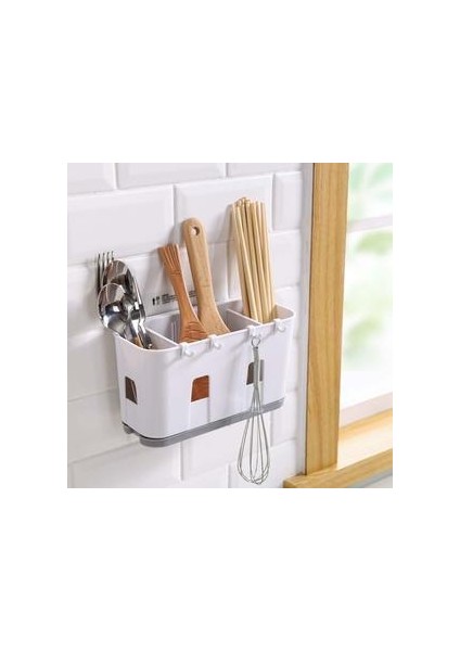 Duvara Monte Çatal Süzgeç Rafı Damla Tepsi Eşyaları ile Organizatör Kaşık Çatal Çubuklarını Tutucu Caddy Mutfak Gadget Depolama | Raflar ve tutucular fiyatları