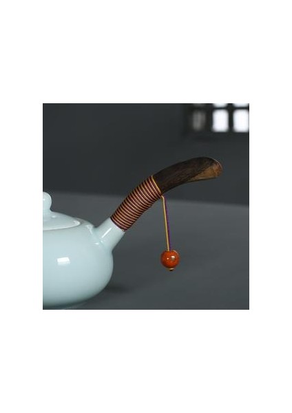 El Yapımı Japon Tarzı Celadon Çaydanlıklar Seramik Kung Fu Çay Seti Ahşap Saplı Çin Porselen Chinaware Çay Su Isıtıcısı | Set Çay | Set Woodtea Setleri Porselen modelleri