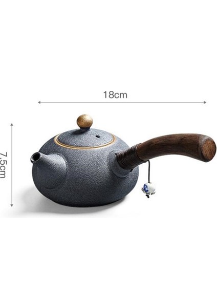 Seramik Yan Kolu Çaydanlıklar El Yapımı Porselen Çay Seti Ev Kettle Kravat Guanyin Oolong Teaware Supplies | Çaydanlıklar