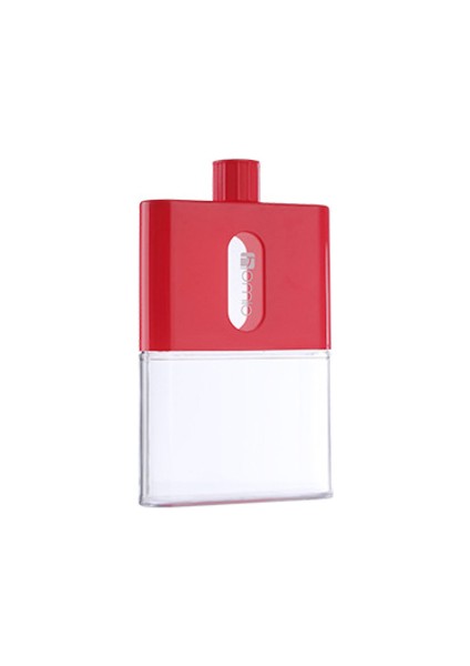 Taşınabilir 530 ml A5 Boyutu Açık Su Şişesi Yaratıcı Plastik Seyahat Spor Kağıt Kare Öğrenciler Için Düz Su Isıtıcısı | Su Şişeleri (Kırmızı)