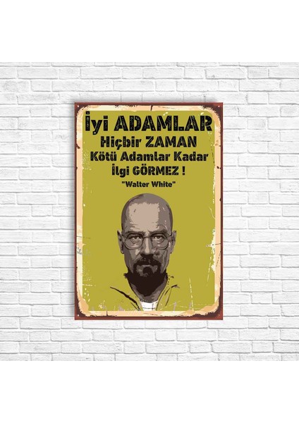 Breaking Bad Walter White Retro Ahşap Poster