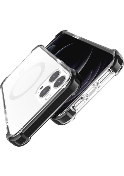 Iphone 13 Pro Max Şeffaf Siyah Için Magsafe Manyetik Akrilik Kılıf (Yurt Dışından) modelleri