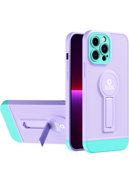 Iphone 13 Pro Max Mor+Açık Yeşil Için Tpu+Pc Kılıfı (Yurt Dışından)