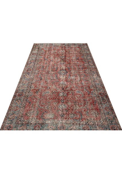 Eskitme Özel %100 El Dokuma Vintage Halı 137 x 231 cm 8716