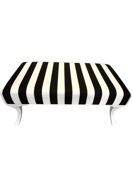 Siyah Beyaz Çizgili Bench Puf fiyatları